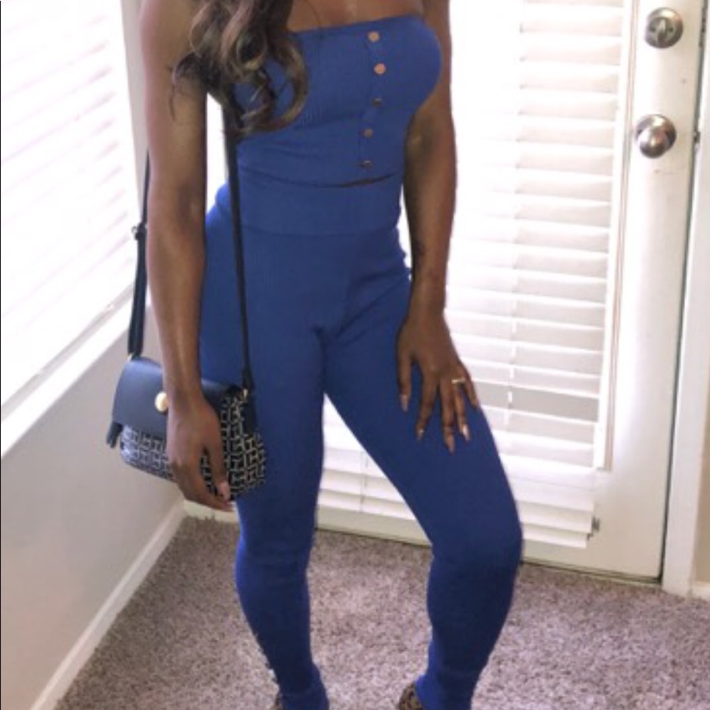 Two piece crop and pants set